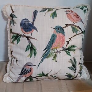 Mainstays decorative pillow bird design